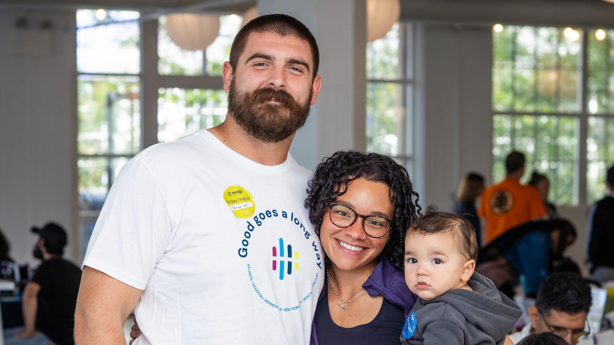 Photo of Bryan Hudson, Minnesota Vikings, and his family.